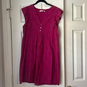 Pink LOFT eyelet dress